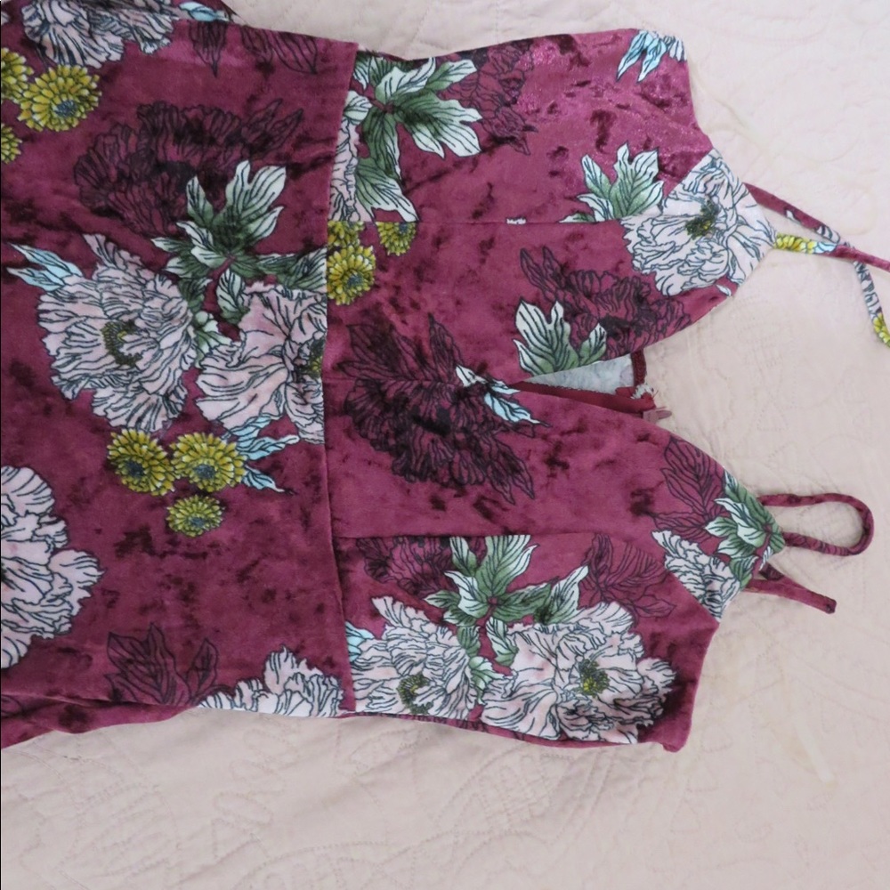 Sexy flower velvet dress